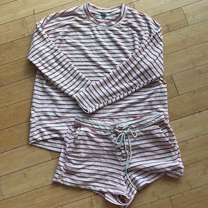 Aerie Terrycloth Lounge Set - Shorts and Oversized Sweatshirt
